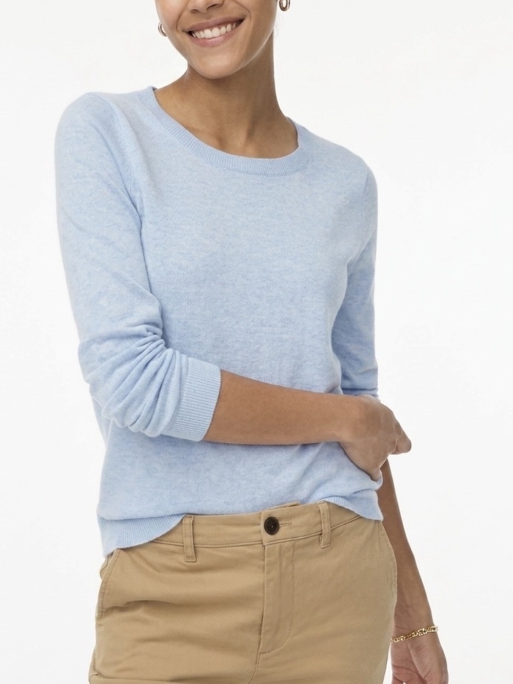 NWT J.Crew Teddie Long-Sleeve Top - Light Blue XS